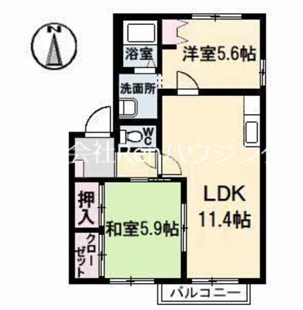 プリマベーラ北島　B棟の物件間取画像